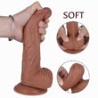 (Only Today 50% off)  Large ultra-realistic liquid silicone suction cup dildo with bulging veins 8.6 inches (3 days delivery)