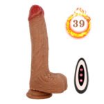 (Only Today 50% off)  D44 Realistic Swinging & Warming Silicone Thrusting Dildo with Remote Control 8.5 Inch (3 days delivery)