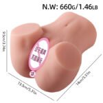 (Only Today 50% off)  Sex Doll Male Masturbators Pocket Pussy Ass, 1.46LB Realistic Mini Sex Doll Adult Sex Toys Lifelike Female Sex Doll Torso Hip with Virgin Vagina and Anal Men Masturbation Male Stroker for Doggy Style (3 days delivery)