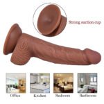 (Only Today 50% off) Large ultra-realistic liquid silicone suction cup dildo with bulging veins 8.6 inches (3 days delivery)