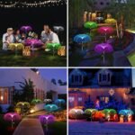 Vosaro Solar Yard Lights Decorative, 7 Color Changing Solar Powered Stake Light