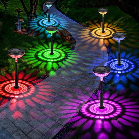 Waterproof Warm & 7 Color Changing Bright LED Solar Light