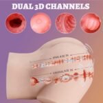 (Only Today 50% off)  Sex Doll Male Masturbators Pocket Pussy Ass, 1.46LB Realistic Mini Sex Doll Adult Sex Toys Lifelike Female Sex Doll Torso Hip with Virgin Vagina and Anal Men Masturbation Male Stroker for Doggy Style (3 days delivery)