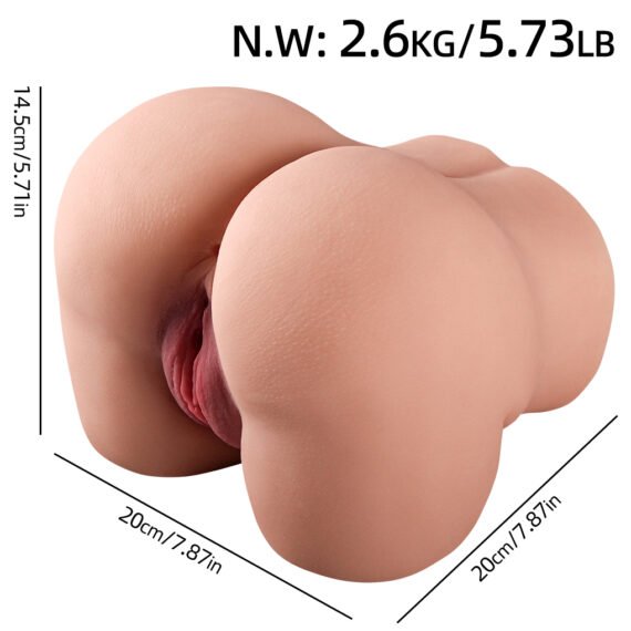 (Only Today 50% off)  Male Masturbator Pussy Ass with Tight Anal and Vagina Stroker,Realistic Pocket Pussy with Skin Textures for Men Masturbation,Portable Butt Male Sex Toy for Doggy Style and Riding Position 5.7LB (3 days delivery)