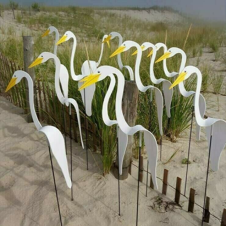 LAST DAY 60% OFF - Dancing Heron Garden Metal Art