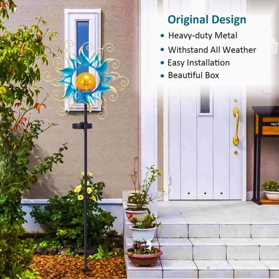 Kacux Solar Garden Metal Sun Lights Decor