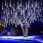 576 LED Meteor Shower Lights LED Falling Rain Lights 12 Tubes Outdoor Christmas