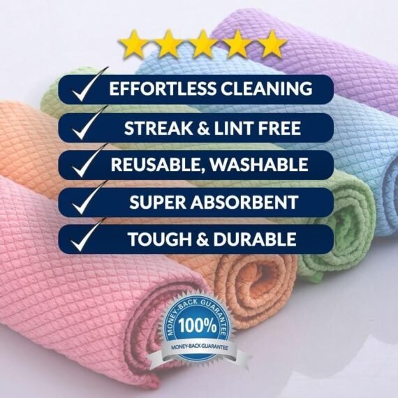 Streak-Free Miracle Cleaning Cloths - Reusable