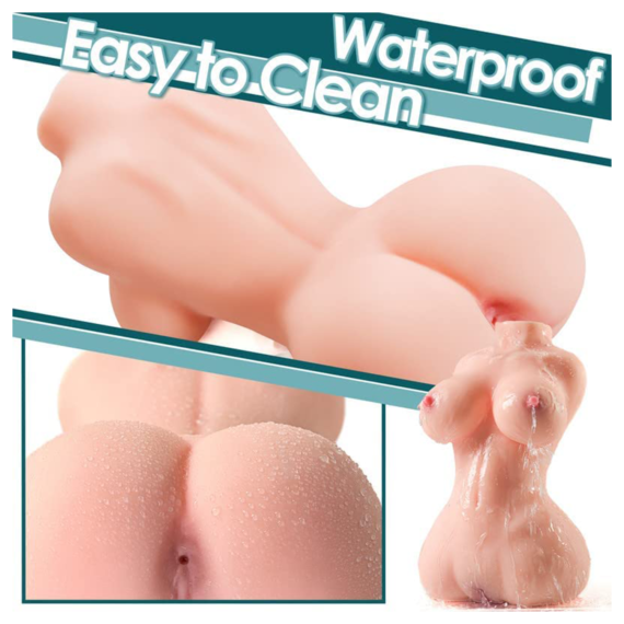 (Only Today 50% off)  Sex Pocket Half Body Doll with Realistic Textured Pussy and Soft Big Boobs, Ass Hole for Anal (1.5kg) (3 days delivery)