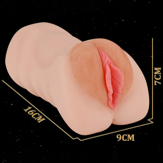 (Only Today 77% off)Male Masturbator with Unique Pussy Texture and 3D Realistic Textured Anal and Built-in Transparent Penis Ring (0.65kg)(3 days delivery)