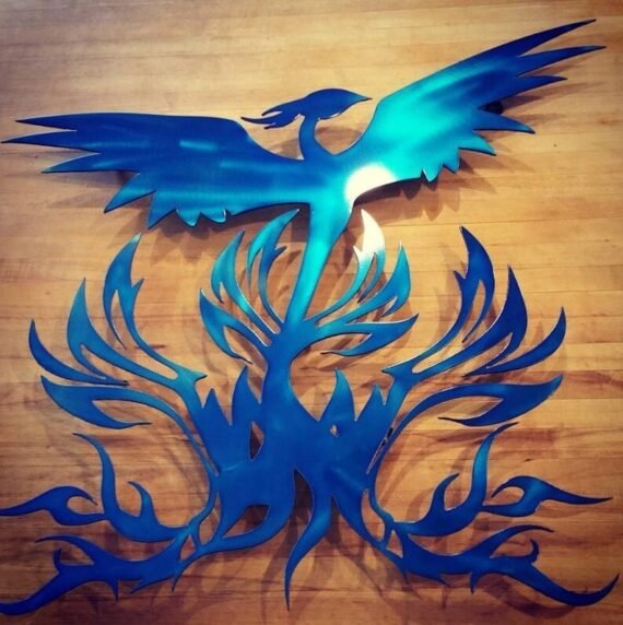 Handmade Phoenix Metal Art