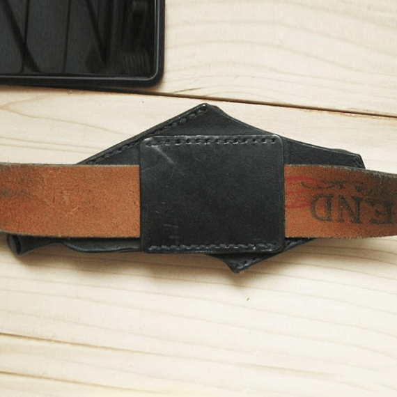 Men 6.5 Inch Leather Waist Belt Bag