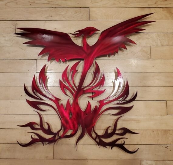 Handmade Phoenix Metal Art