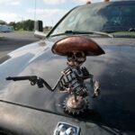 🔥HOT SALE NOW 79% OFF - Handmade Cast Cowboy Skull Gunslinger Hood Ornament Sculpture