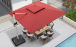 🌞Solar Powered LED🌞Cantilever Patio Umbrella💥buy 2 free shipping💥