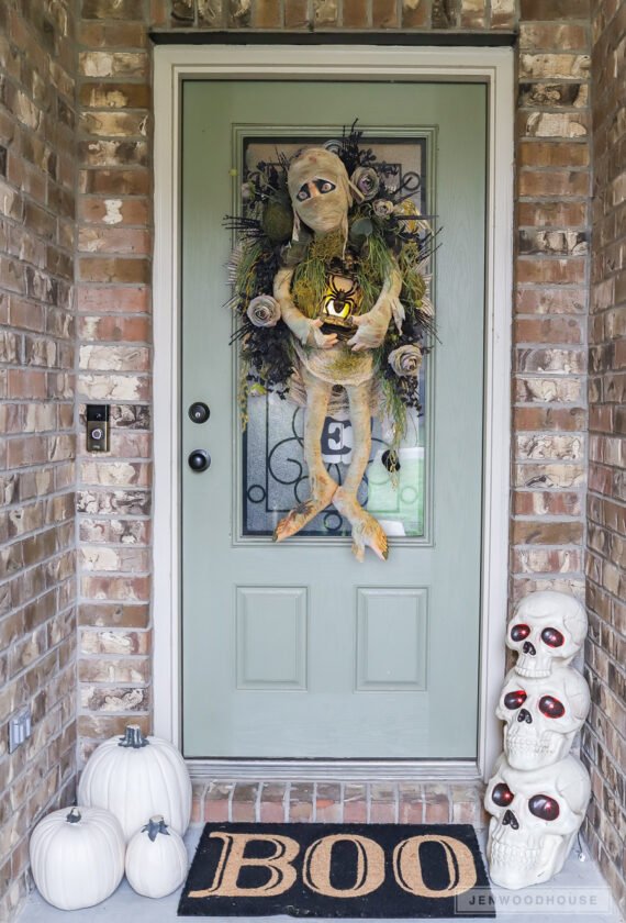 🎉🏵️🏵️Last Day Clearance Sale Only $4.99🔥HOT SALE🔥XXL Mummy Halloween Wreath