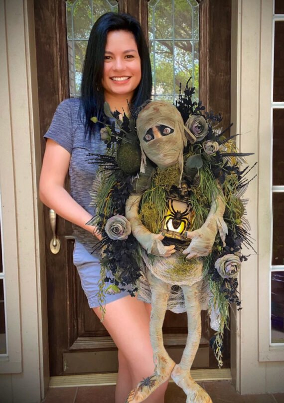 🎉🏵️🏵️Last Day Clearance Sale Only $4.99🔥HOT SALE🔥XXL Mummy Halloween Wreath