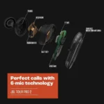 JBL Tour Pro 2 (Black) – True Wireless Noise Cancelling Earbuds. Small