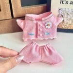 🧸Labubu G-DRAGON Same Style Doll Clothes 17cm - Second Generation Pendant Plush Doll Clothes【Hat + Clothes + Pants with Glue】