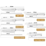 SMEG Knife Set Stainless Steel Kitchen Knife Multipurpose Knife Vegetable Knife European-Style Stainless Steel Fruit Knife Sharp Knife