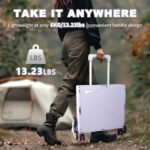 ⚡Clearance Price S$4.99🎁FELICON Folding Climber Utility Cart Rolling Crate Tote on Rotate Wheels with Adjustable Handle Hidden Lid Cup Holder Storage Toolbox for Teacher Office File Move Shop Travel Laundry Grocery